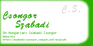 csongor szabadi business card